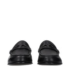 Schwarze Loafer aus Leder zum Reinschlüpfen