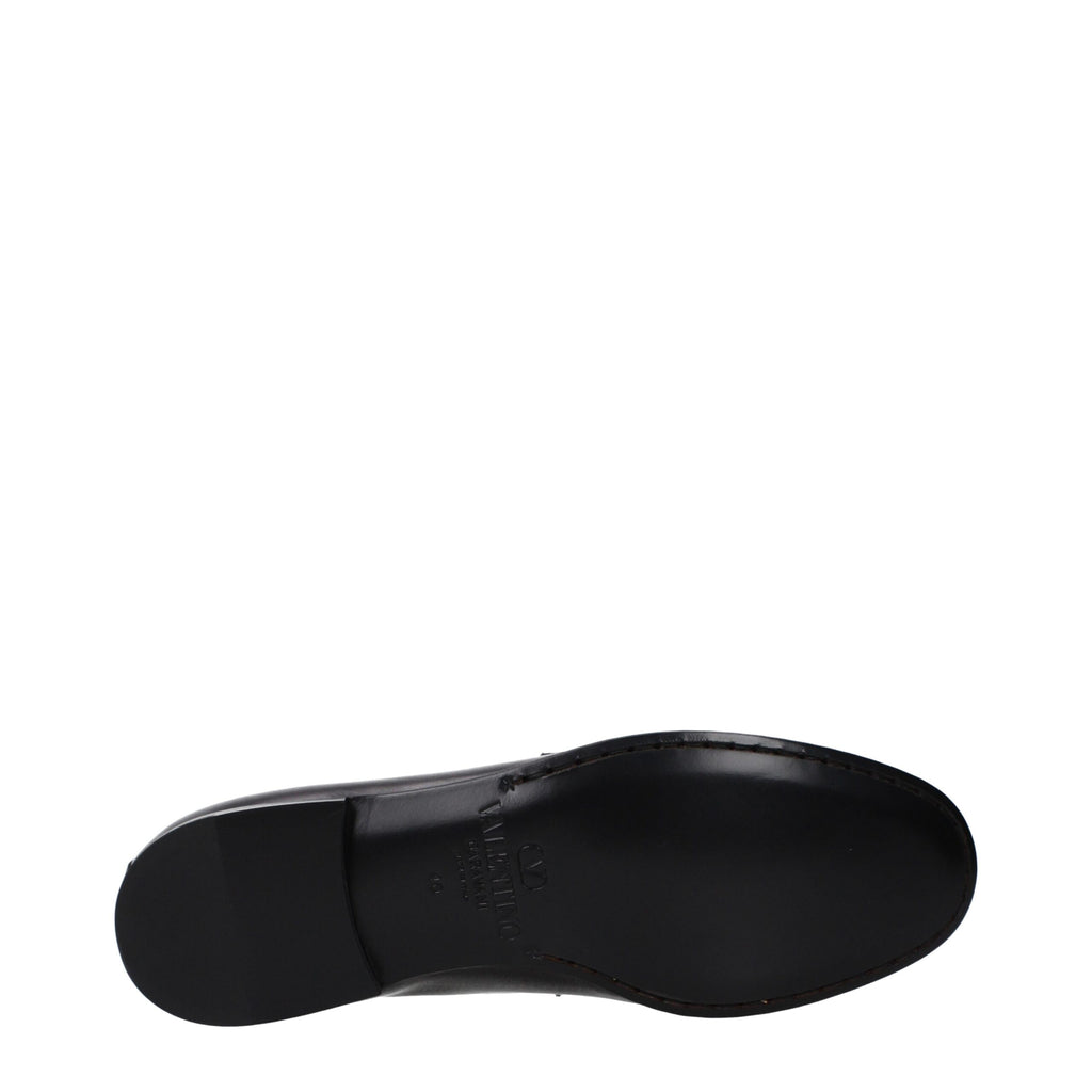 Schwarze Loafer aus Leder zum Reinschlüpfen