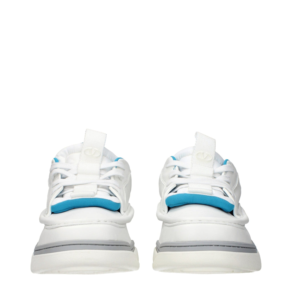 Weiße Low-Top-Sneakers aus Leder