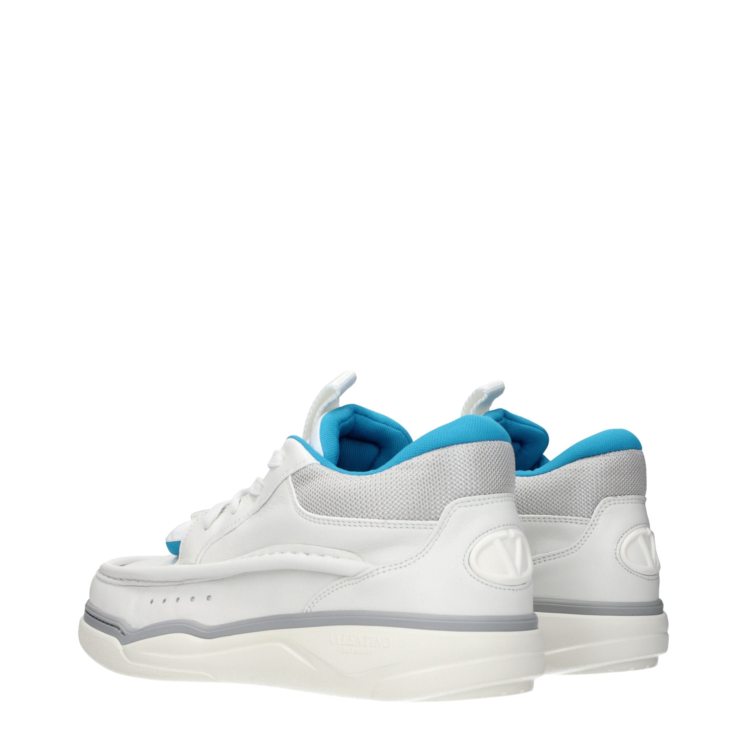 Weiße Low-Top-Sneakers aus Leder