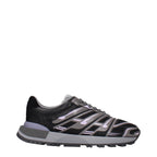 Black Fabric Athletic Sneakers