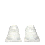 White Fabric Athletic Sneakers