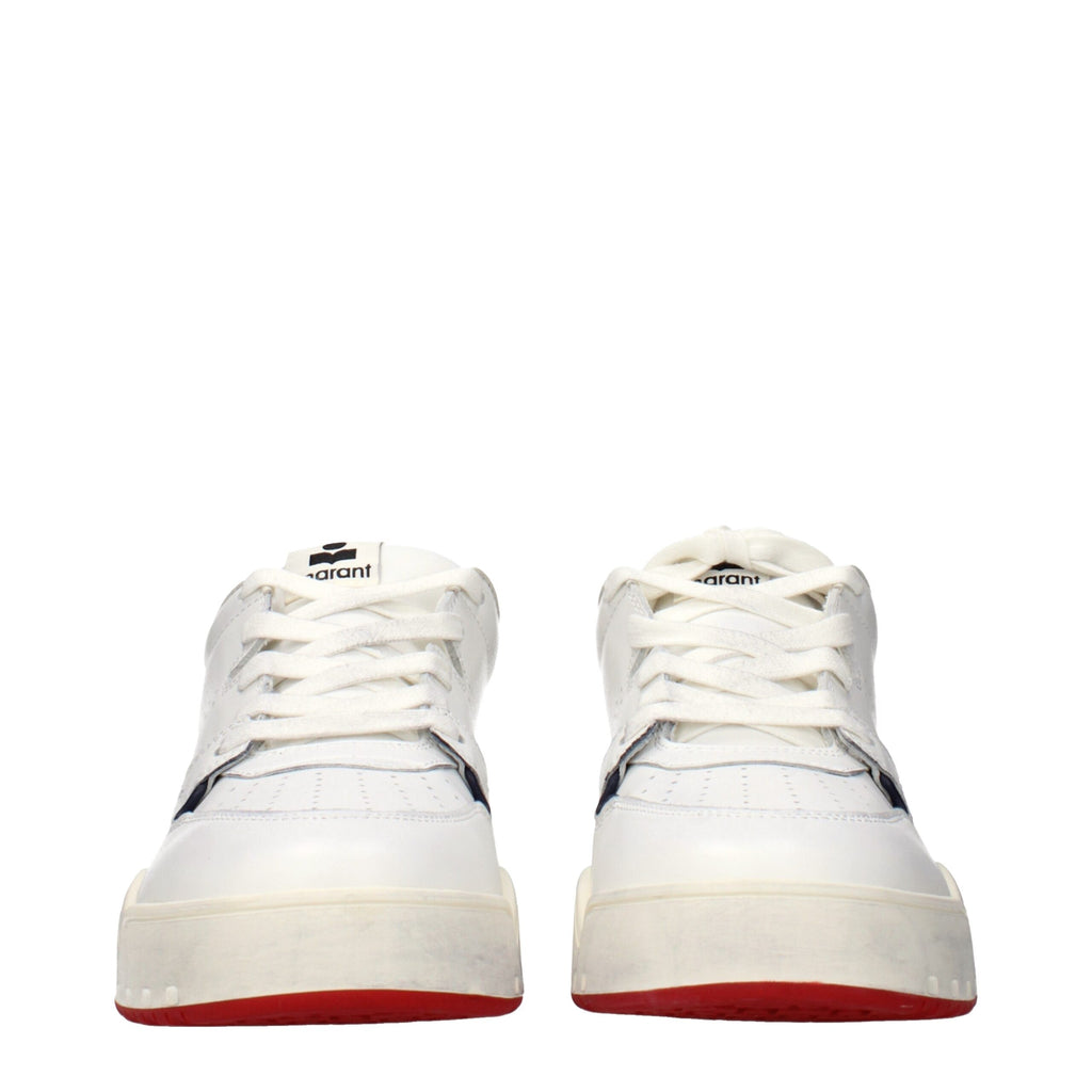 Weiße Low-Top-Sneaker aus Leder