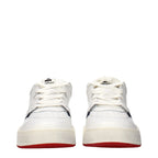 Weiße Low-Top-Sneaker aus Leder