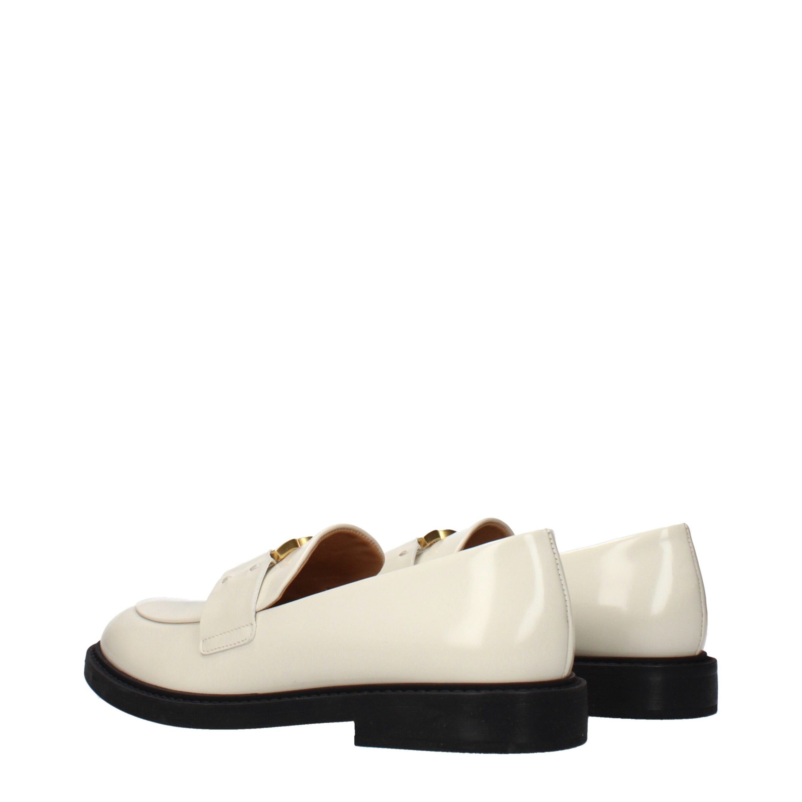 Mocassini slip-on in pelle beige
