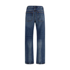 Blaue High-Waist Jeans aus Baumwolle