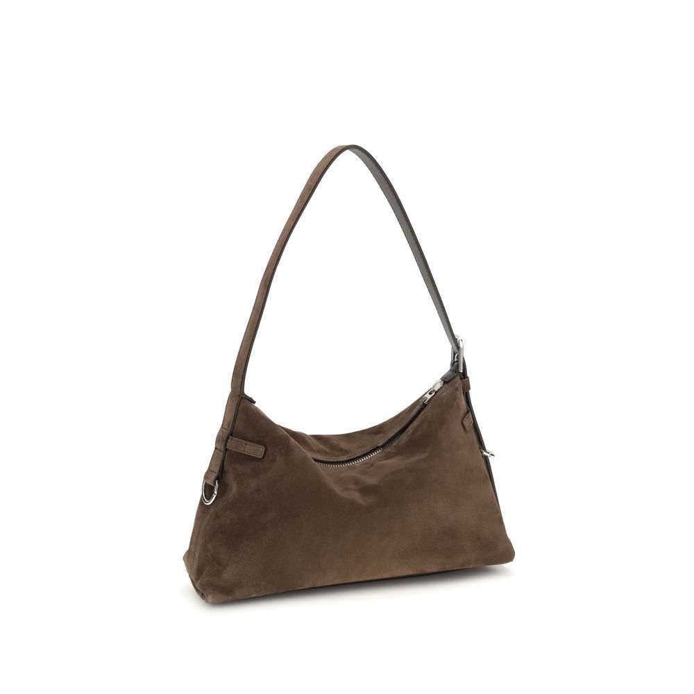Schultertasche aus braunem Kalbsleder Bos Taurus