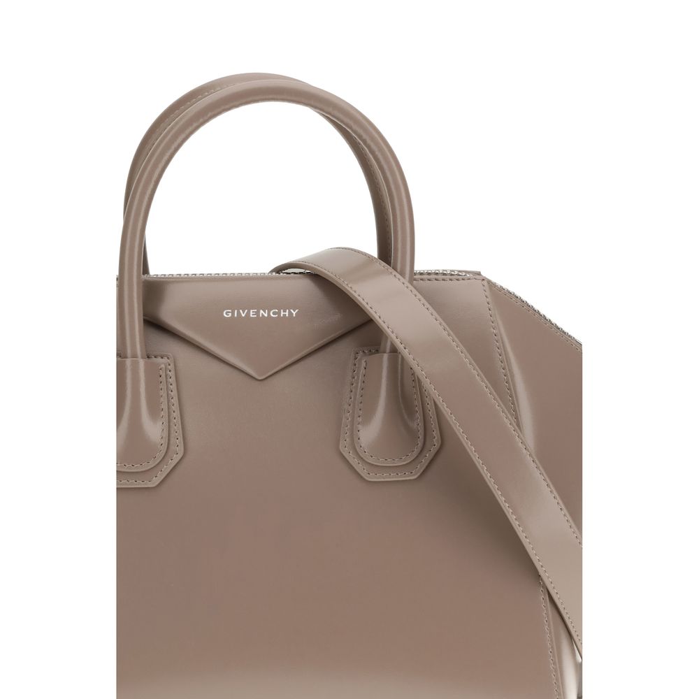 Borsa in pelle di vitello grigio Bos Taurus