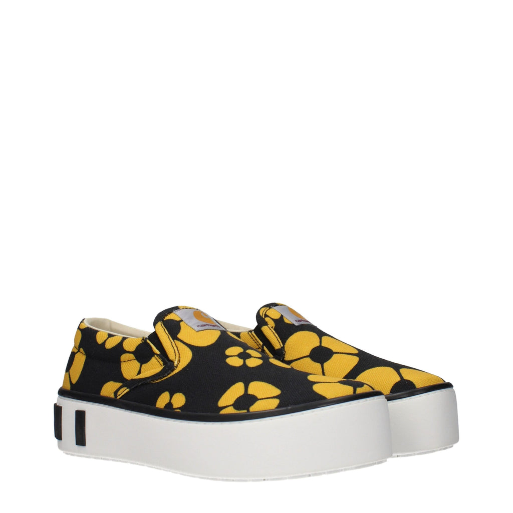 Blaue Slip-On Loafer aus Stoff