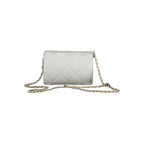 Gray Polyurethane Women's Bag With Adjustable Chain Strap