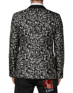 Black Jazz Club Silk Single Breasted Blazer