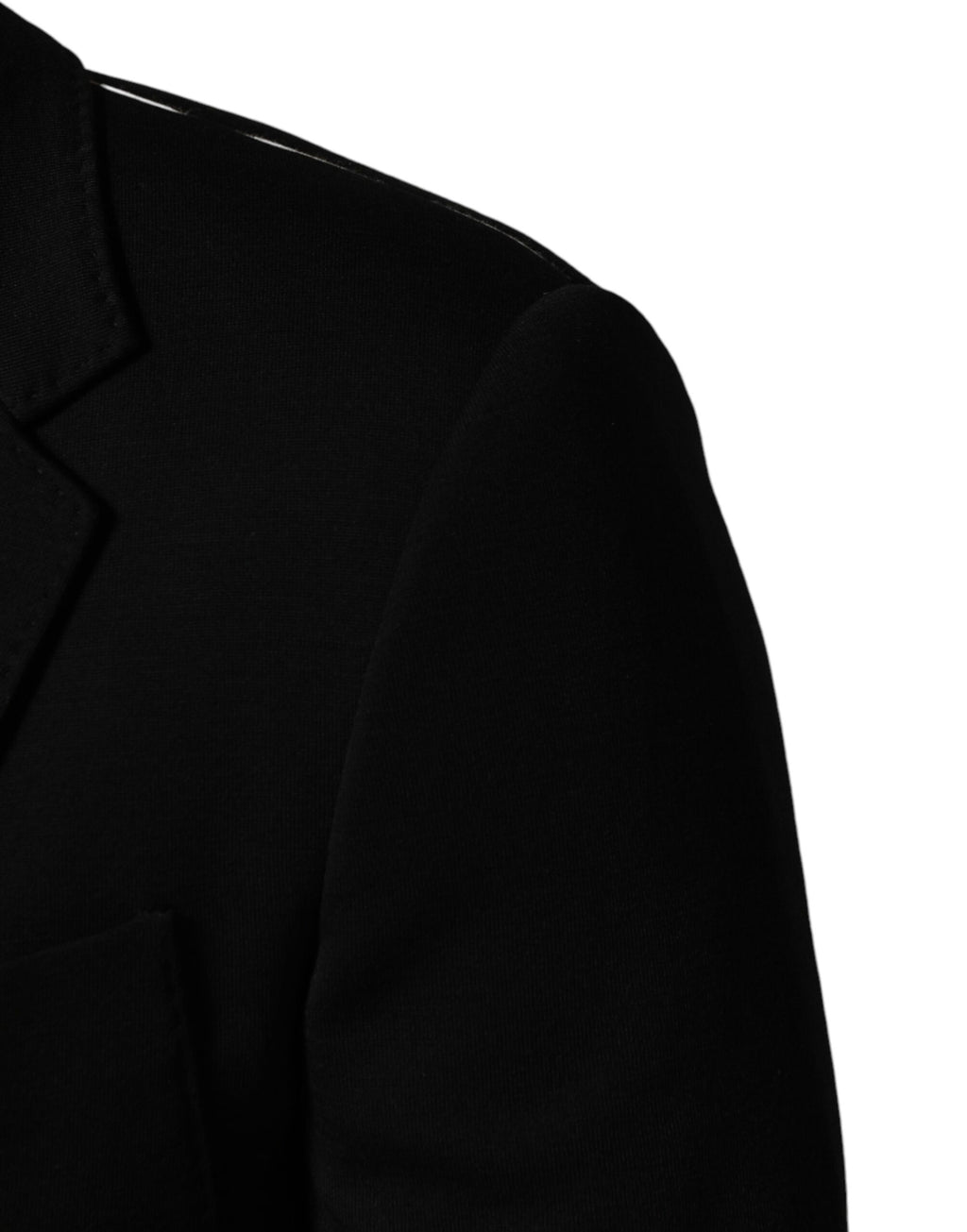 Schwarzer Einreiher-Blazer aus Wolle mit 2 Knöpfen