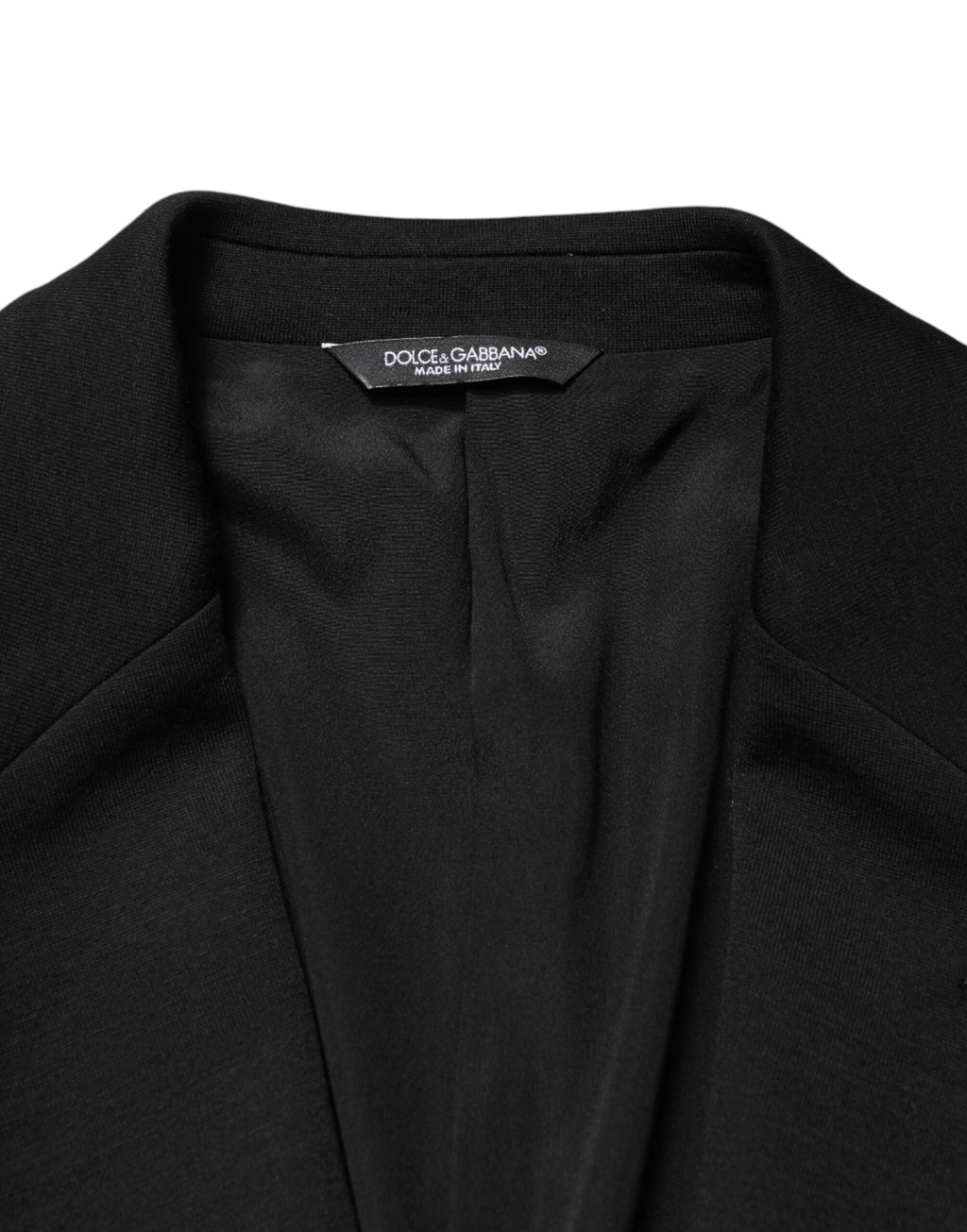Schwarzer Einreiher-Blazer aus Wolle mit 2 Knöpfen