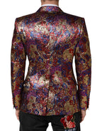 Mehrfarbiger Jacquard-Einreiher-Blazer