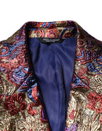 Mehrfarbiger Jacquard-Einreiher-Blazer