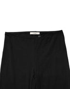 Schwarze Skinny Mid-Waist Cropped Leggings