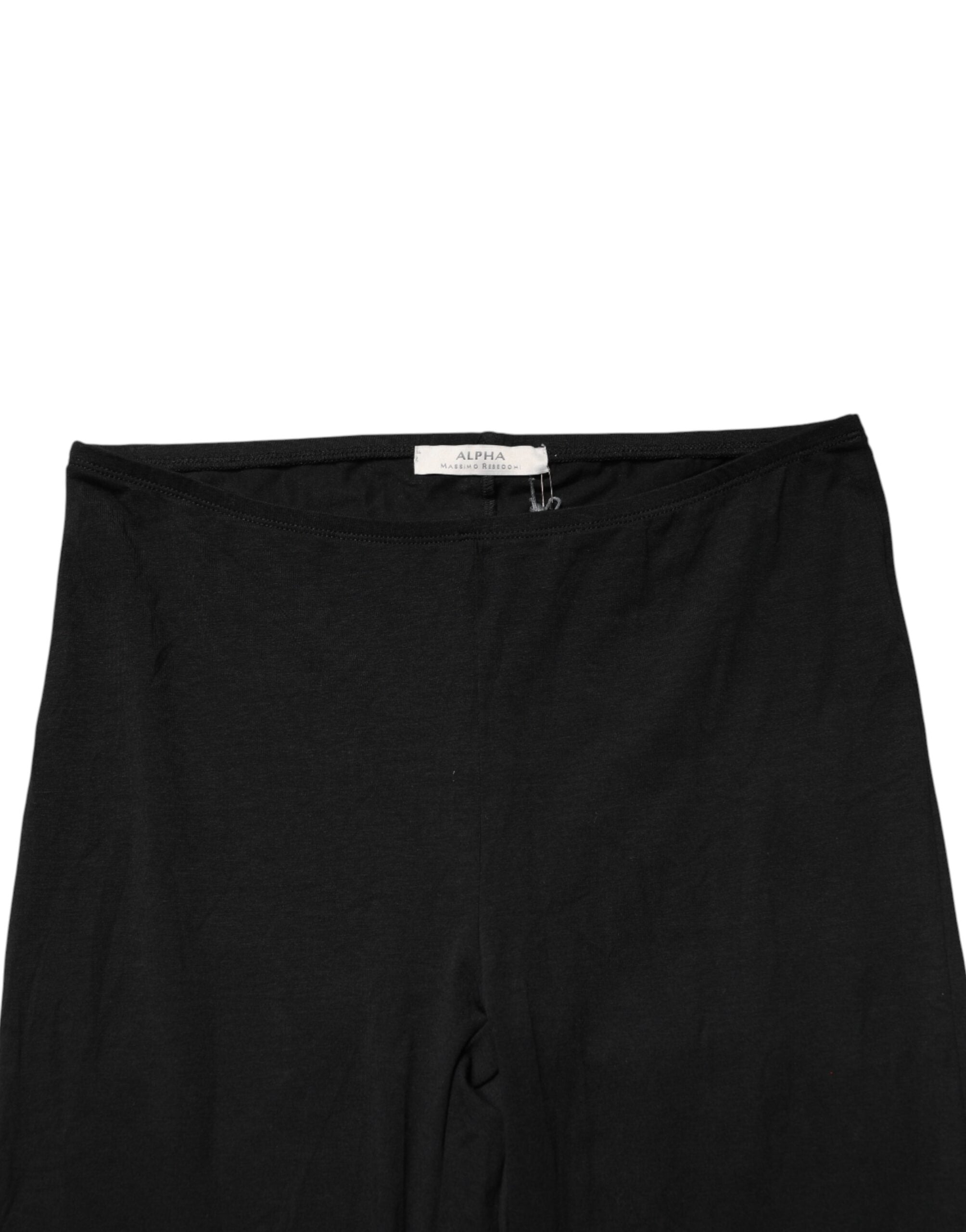 Schwarze Skinny Mid-Waist Cropped Leggings