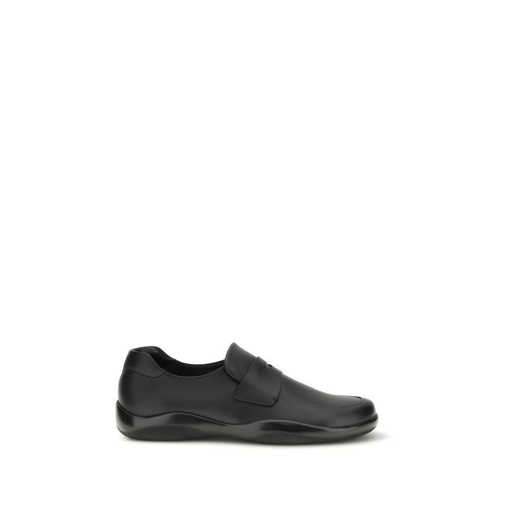 Mocassini Slip-On in Pelle di Vitello Nera Bos Taurus
