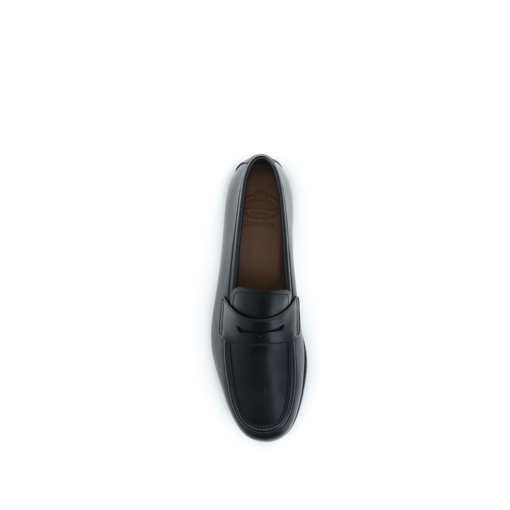 Mocassini Slip-On in Pelle di Vitello Nera Bos Taurus