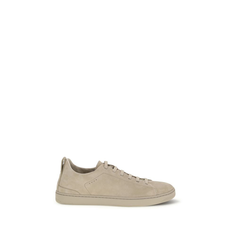 Graue Low-Top-Sneaker aus Gummi