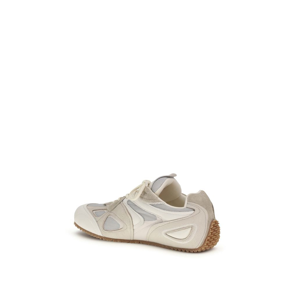 Beige Kalbsleder Bos Taurus Low Top Sneakers