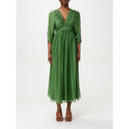 Bicolor Silk Casual Dress