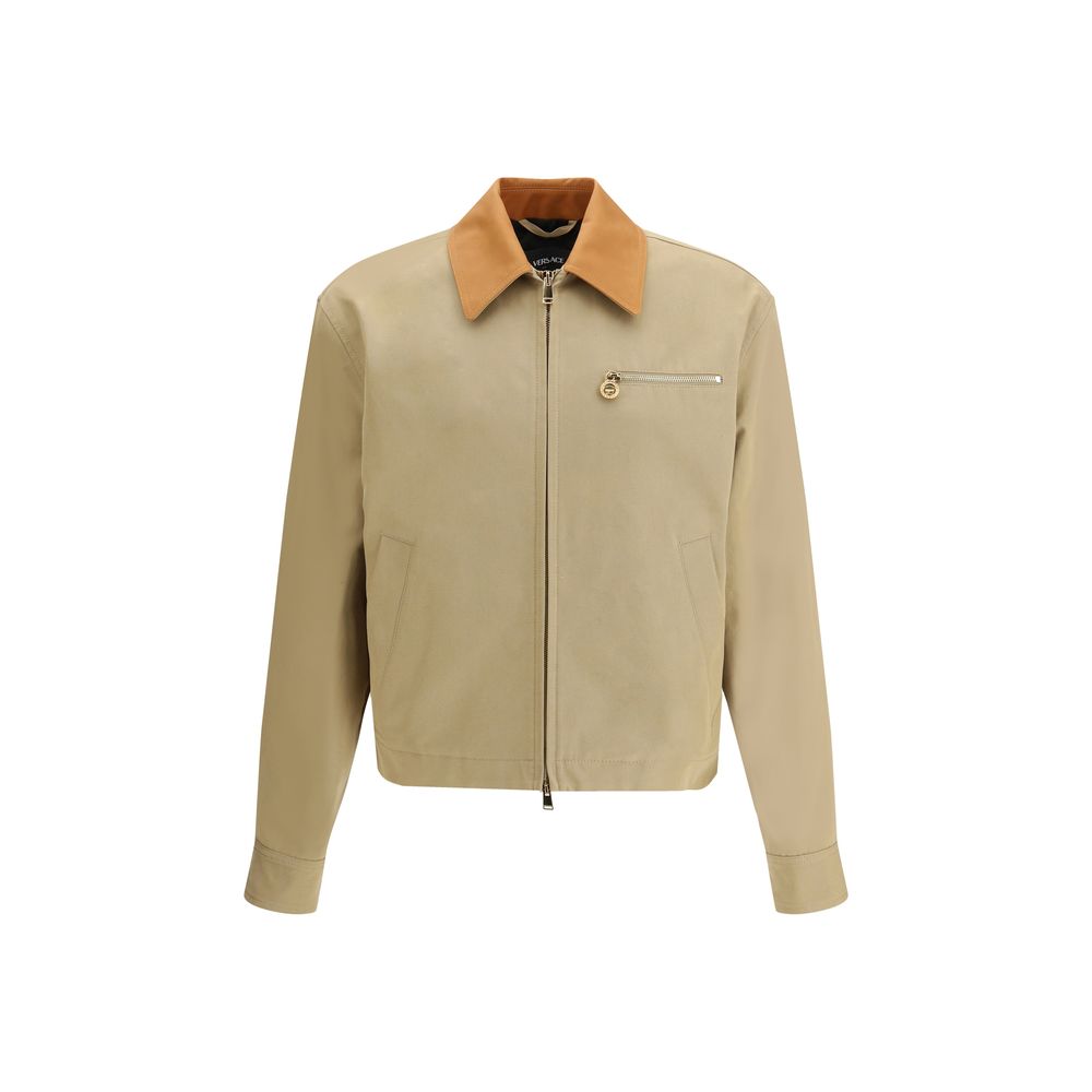 Beige Baumwolljacke, lang