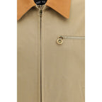 Beige Baumwolljacke, lang