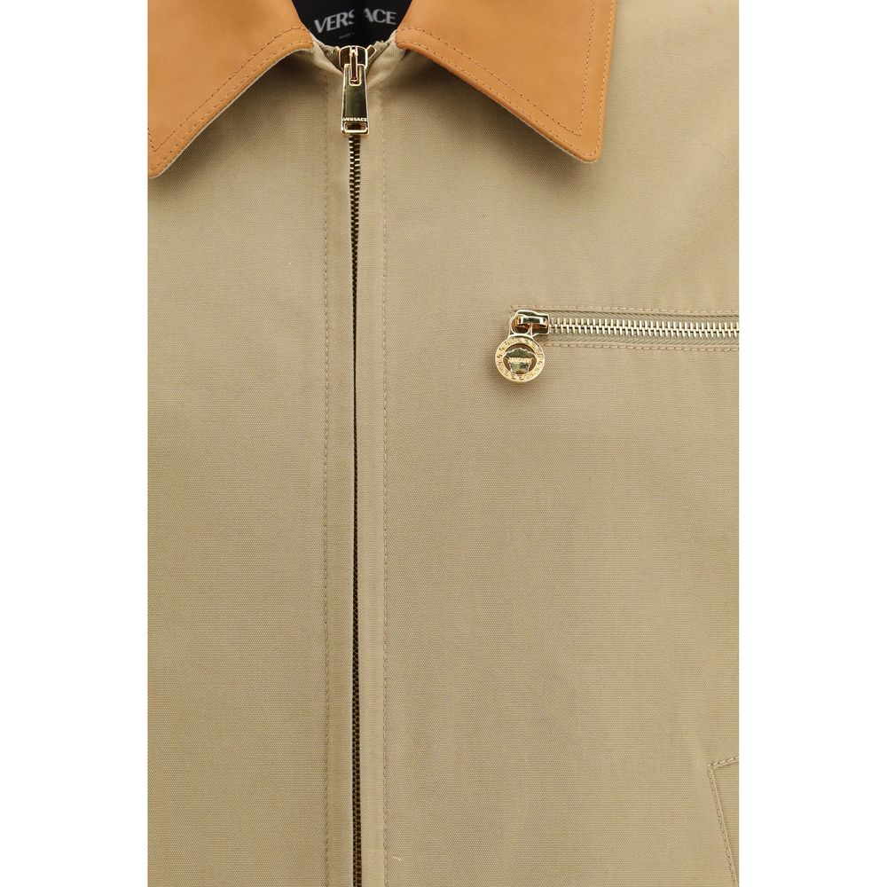 Beige Baumwolljacke, lang