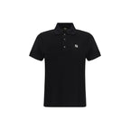 Polo shirt in black cotton