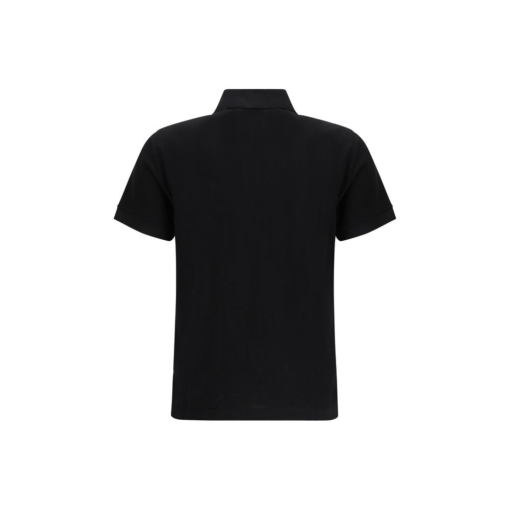 Polo shirt in black cotton