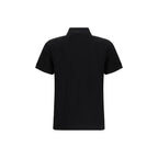 Polo shirt in black cotton