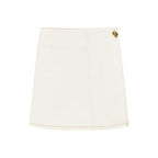 White Cotton Mini Skirt