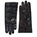 Schwarze Lederhandschuhe