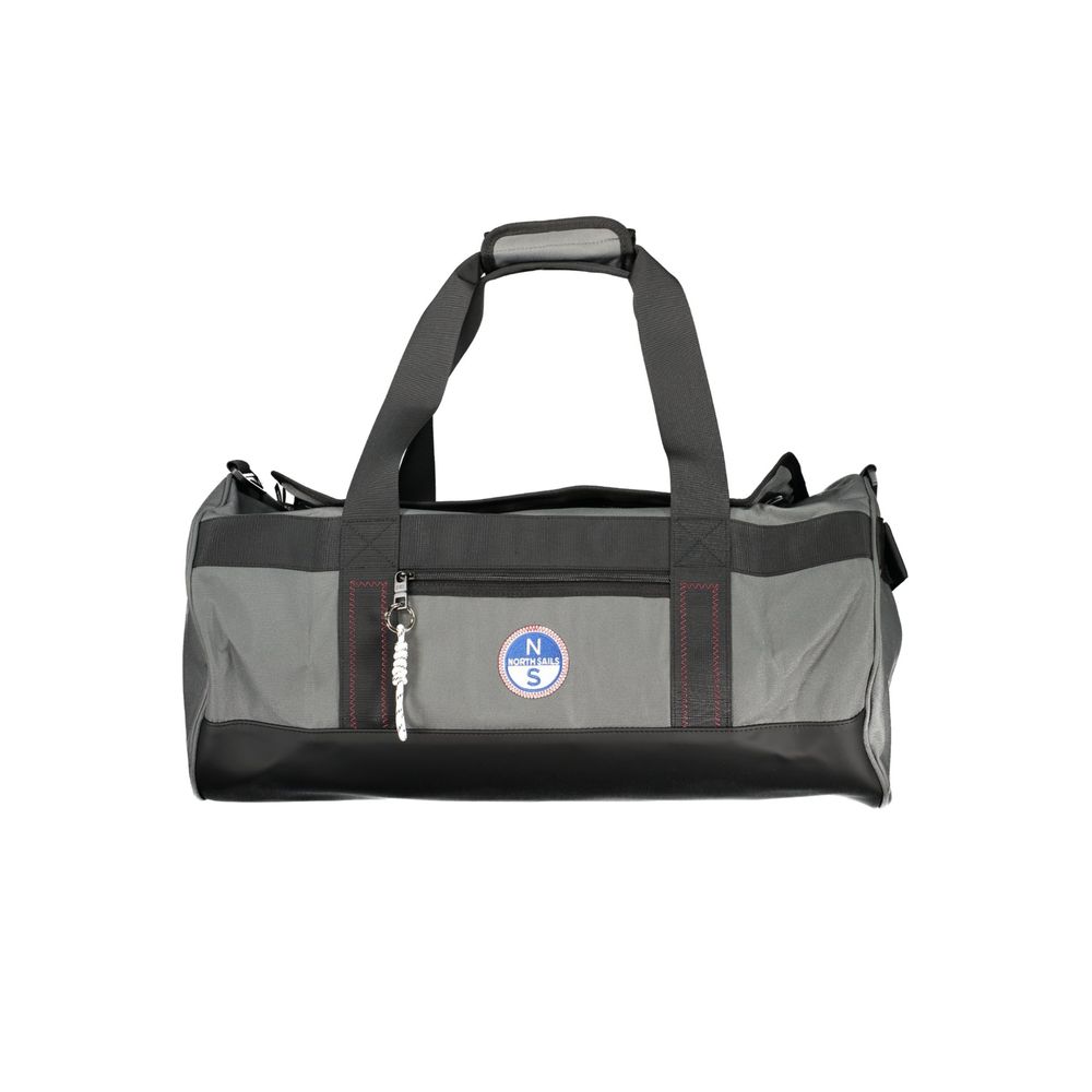 Gray Polyester Men's Duffle Bag