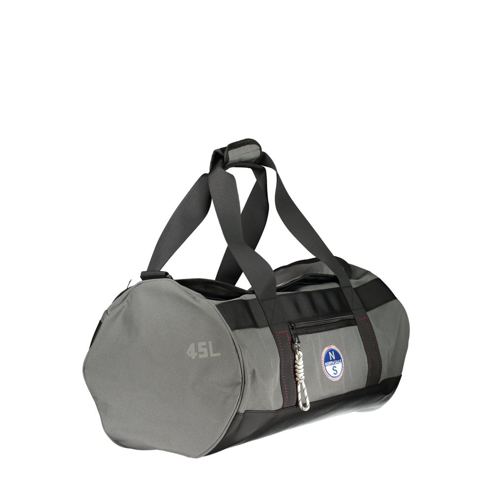 Gray Polyester Men's Duffle Bag
