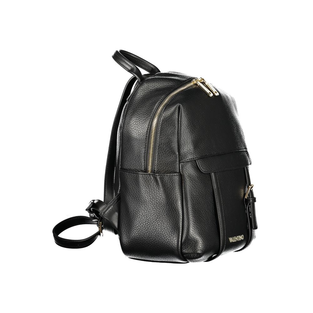Rucksack für Damen aus schwarzem Polyurethan