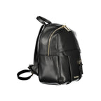 Rucksack für Damen aus schwarzem Polyurethan