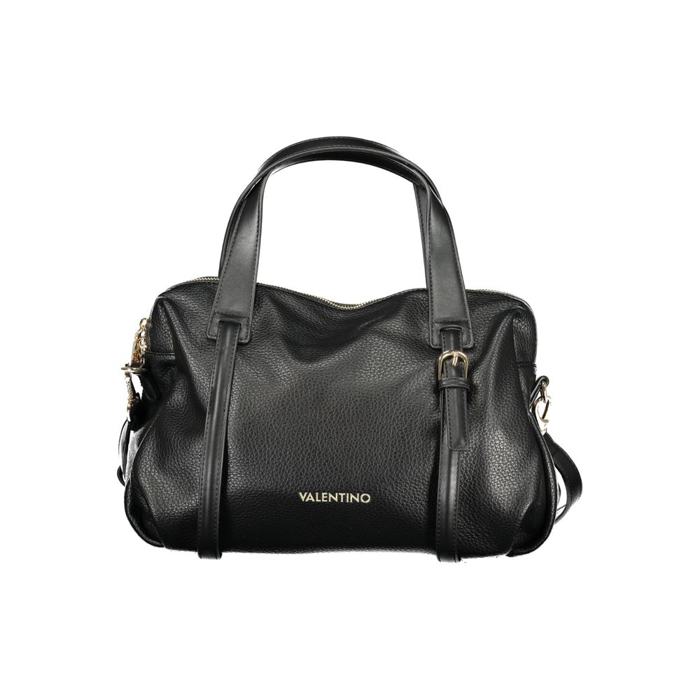 Schwarze Damenhandtasche aus Polyurethan
