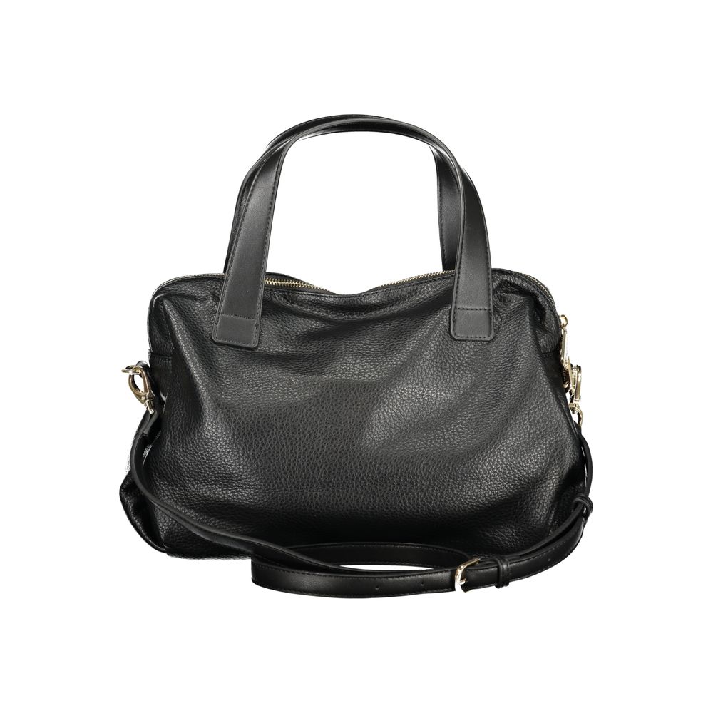 Schwarze Damenhandtasche aus Polyurethan