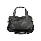 Schwarze Damenhandtasche aus Polyurethan