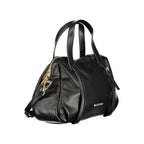 Schwarze Damenhandtasche aus Polyurethan