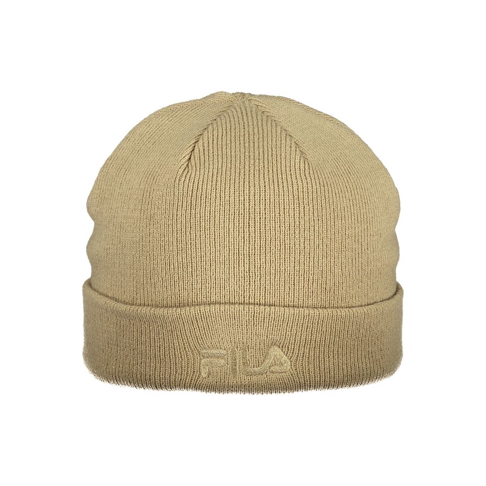 Men's Beige Polyacrylic Cap