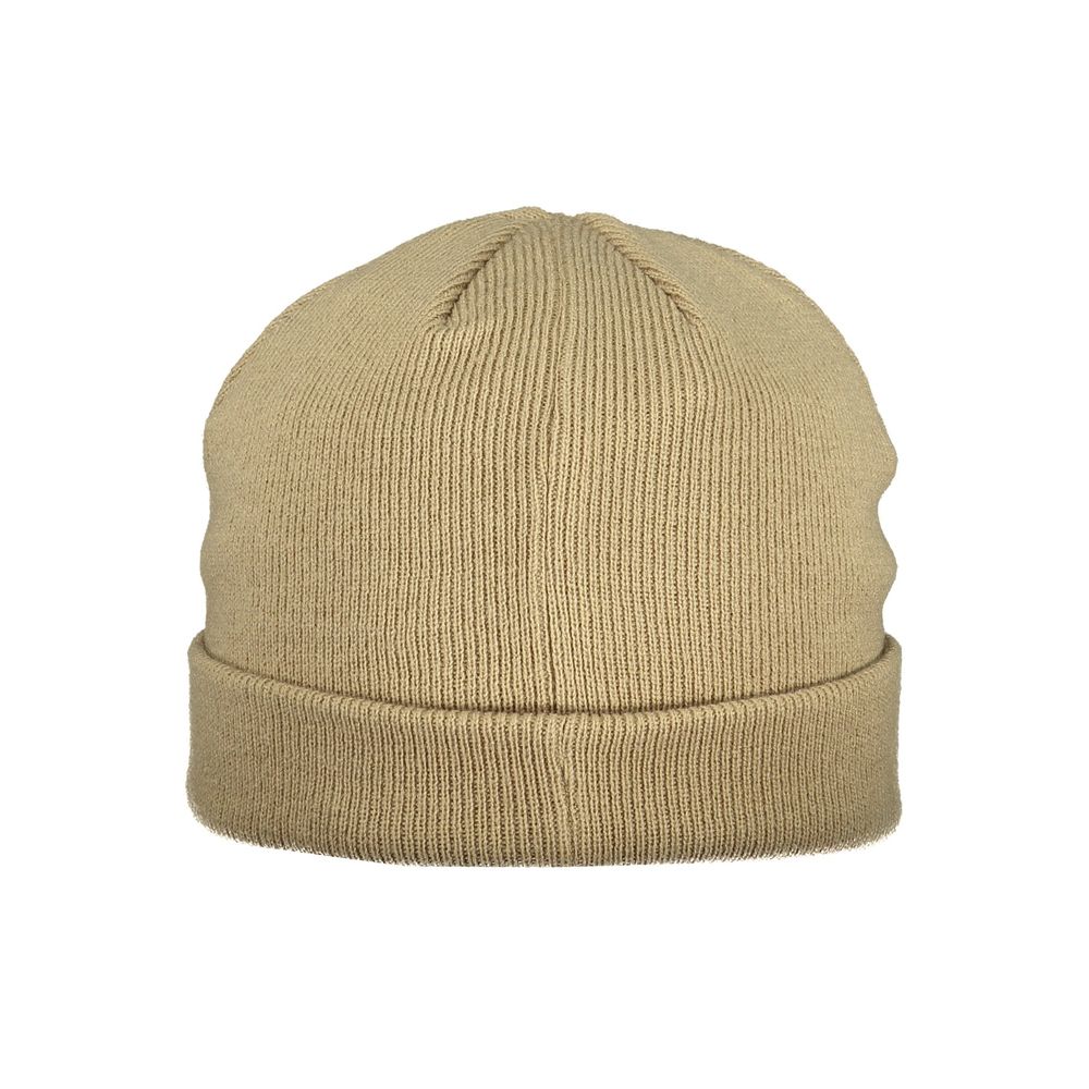 Men's Beige Polyacrylic Cap