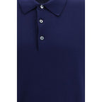 Blue Cotton Polo Shirt