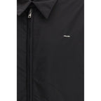Black Recycled Polyamide Full-Length Jacket
