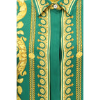 Bicolor Silk Pattern Shirt
