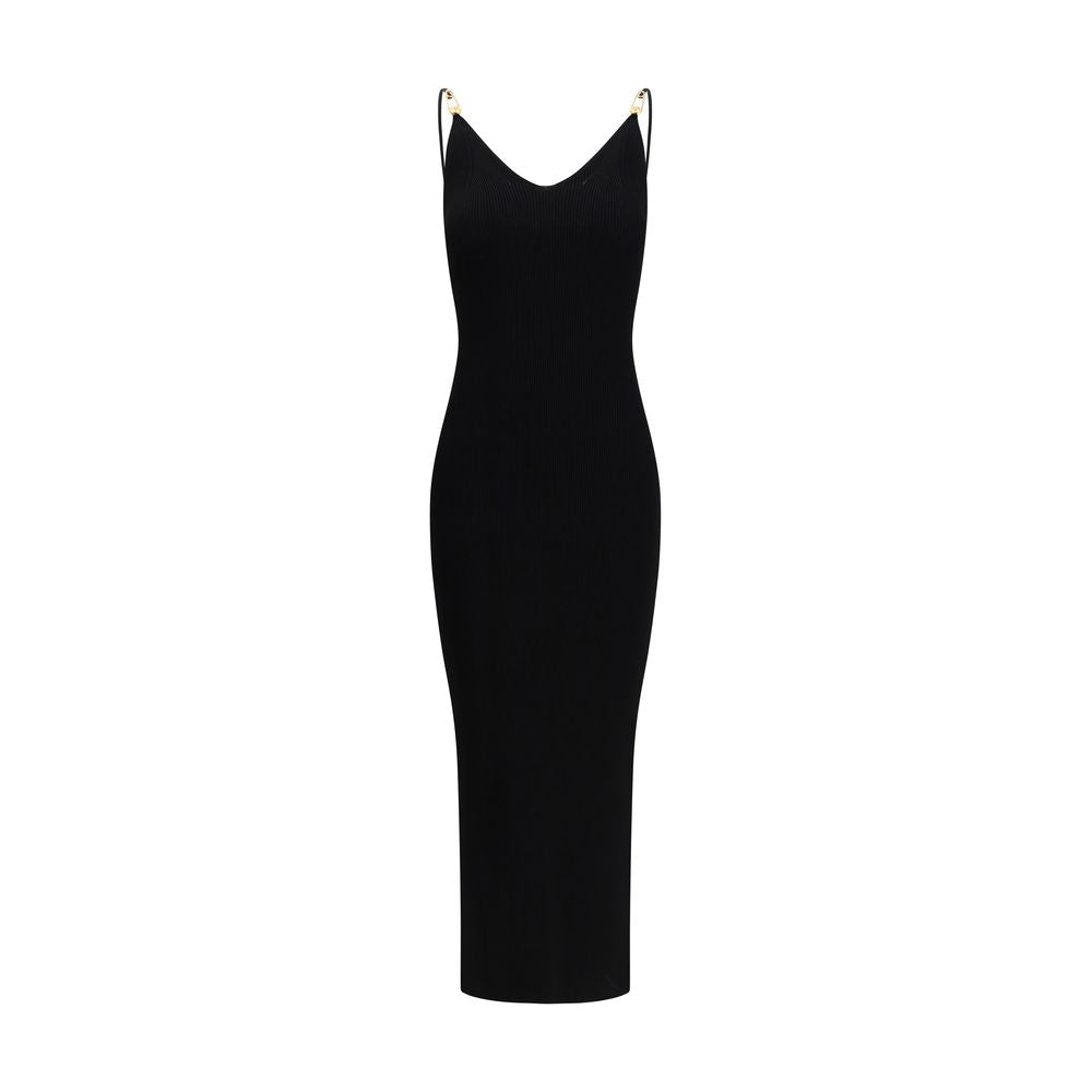 Schwarzes Freizeitkleid aus Viskose