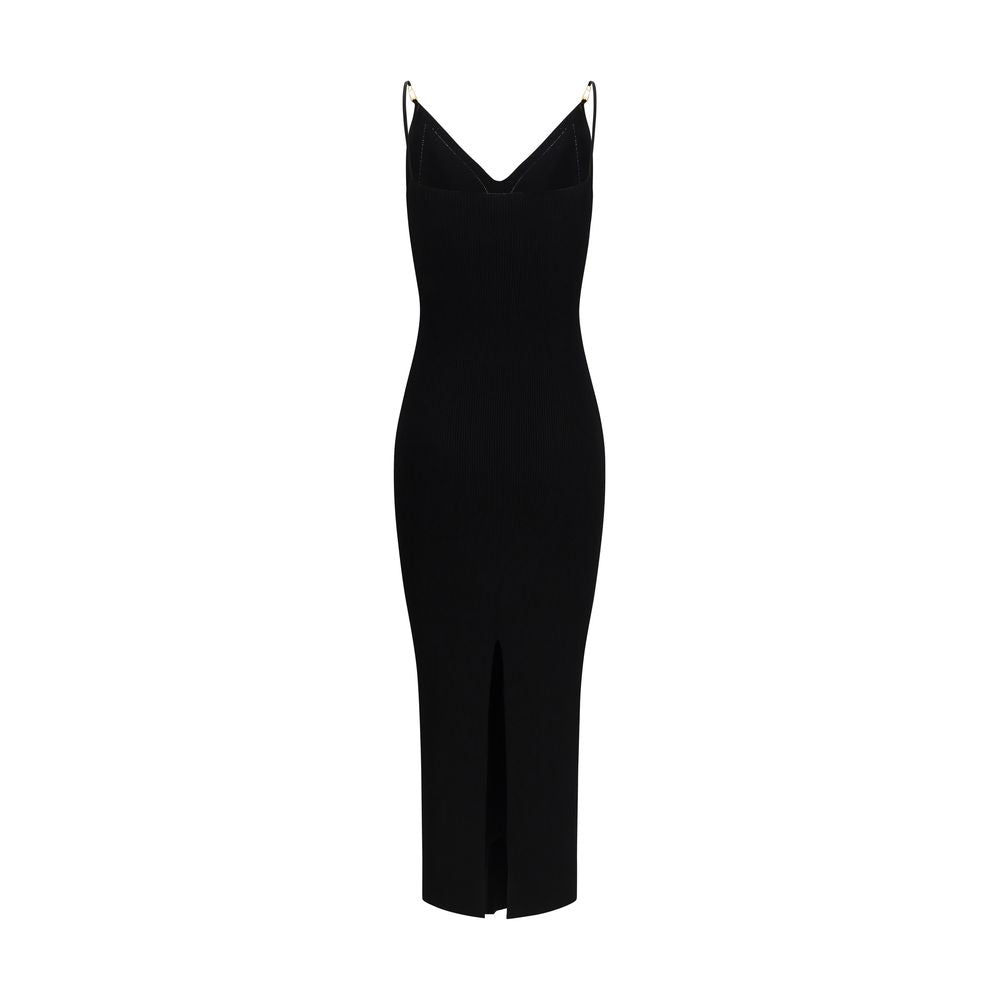 Schwarzes Freizeitkleid aus Viskose