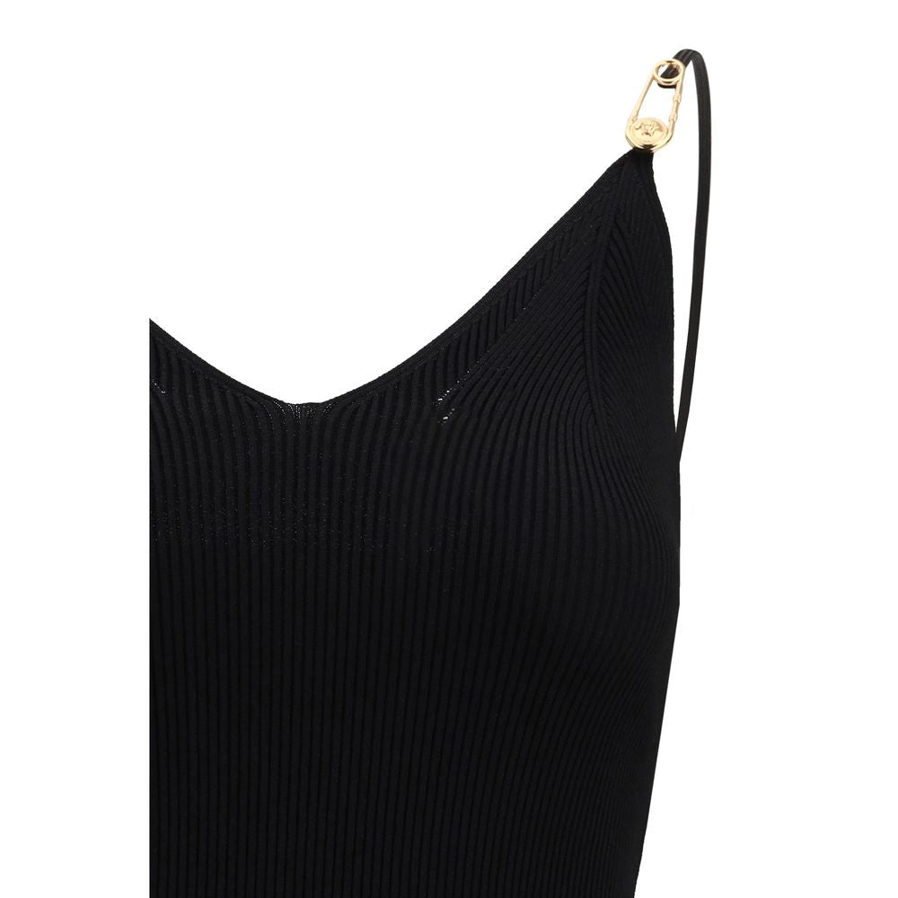 Schwarzes Freizeitkleid aus Viskose